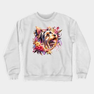 Yorkshire Terrier, Mothers Day, Dog Mom, Adorable Dog Gift Crewneck Sweatshirt